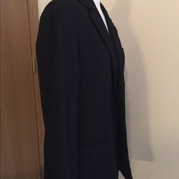 Black Sandro Tailored Coat 100% Wool Size 12 - Picture 2 of 6